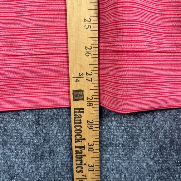 TailorByrd Performance Pullover Mens XL Cherry Red Stripe 1/4 Zip Golf NEW - Picture 9 of 10